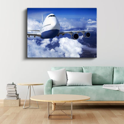 Boeing 747 Jumbo Jet - Bulutların Üzerinde Seyrüsefer Kanvas Tablo