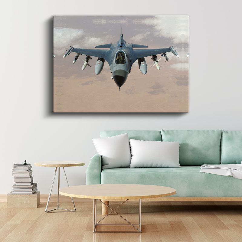 F-16 Savaş Uçağı - Havacılık Teknolojisinin Zirvesi Kanvas Tablo