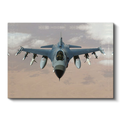 F-16 Savaş Uçağı - Havacılık Teknolojisinin Zirvesi Kanvas Tablo