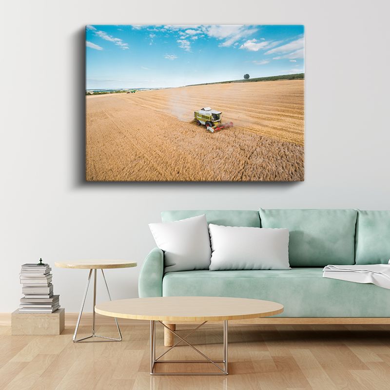 Claas Biçerdöver - Hasat Zamanı Tarım Makinesi Kanvas Tablo