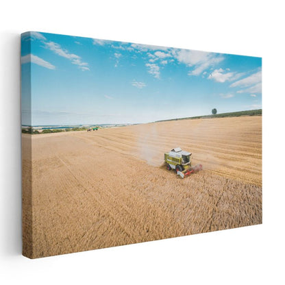 Claas Biçerdöver - Hasat Zamanı Tarım Makinesi Kanvas Tablo