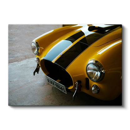 Shelby Cobra - Klasik Sarı Amerikan Spor Araba Kanvas Tablo