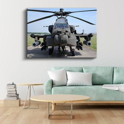 Apache Helikopter - Askeri Hava Aracı Kanvas Tablo
