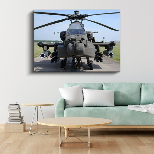 Apache Helikopter - Askeri Hava Aracı Kanvas Tablo