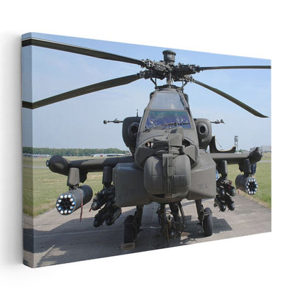 Apache Helikopter - Askeri Hava Aracı Kanvas Tablo