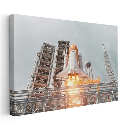 NASA Uzay Mekiği - Fırlatma Anı Kanvas Tablo