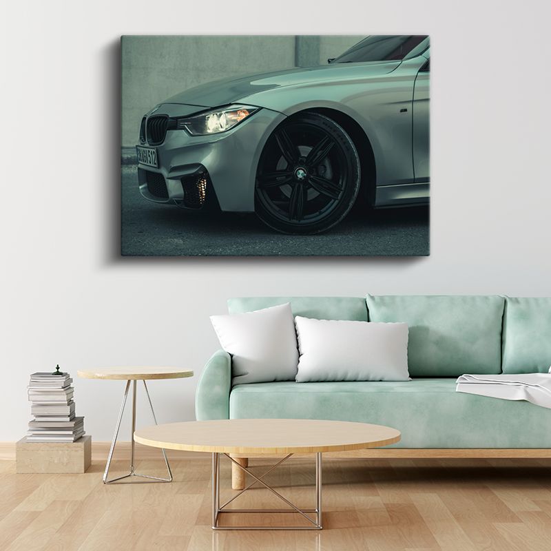 BMW 3 Serisi - Lüks Alman Sedan Detayı Kanvas Tablo