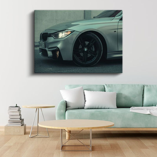 BMW 3 Serisi - Lüks Alman Sedan Detayı Kanvas Tablo