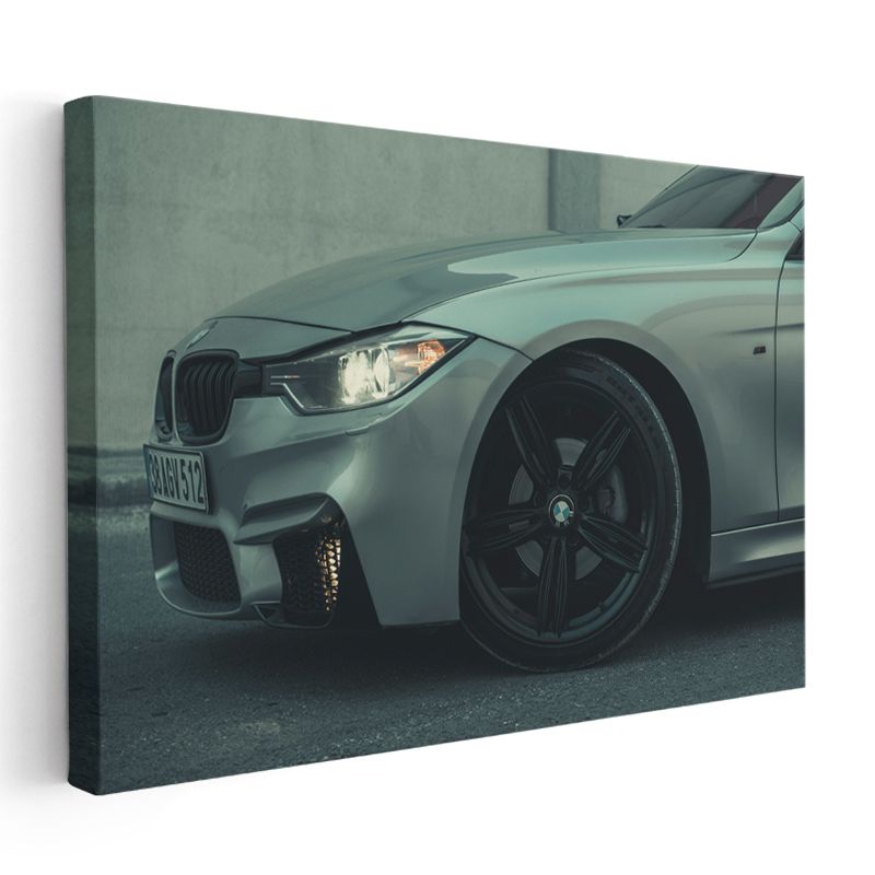 BMW 3 Serisi - Lüks Alman Sedan Detayı Kanvas Tablo