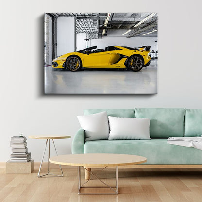 Lamborghini Aventador SVJ Roadster - İtalyan Süper Spor Otomobili Kanvas Tablo