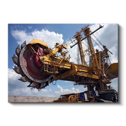 Bucket Wheel Excavator - Devasa Maden Makinesi Kanvas Tablo