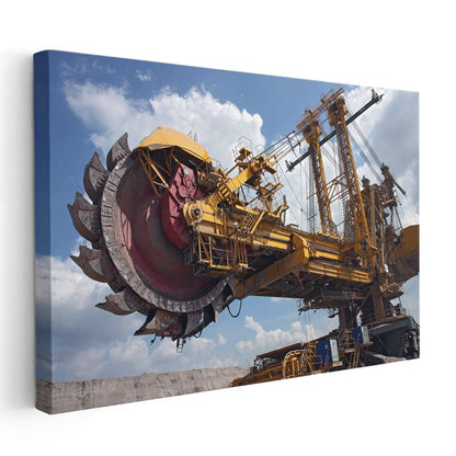 Bucket Wheel Excavator - Devasa Maden Makinesi Kanvas Tablo
