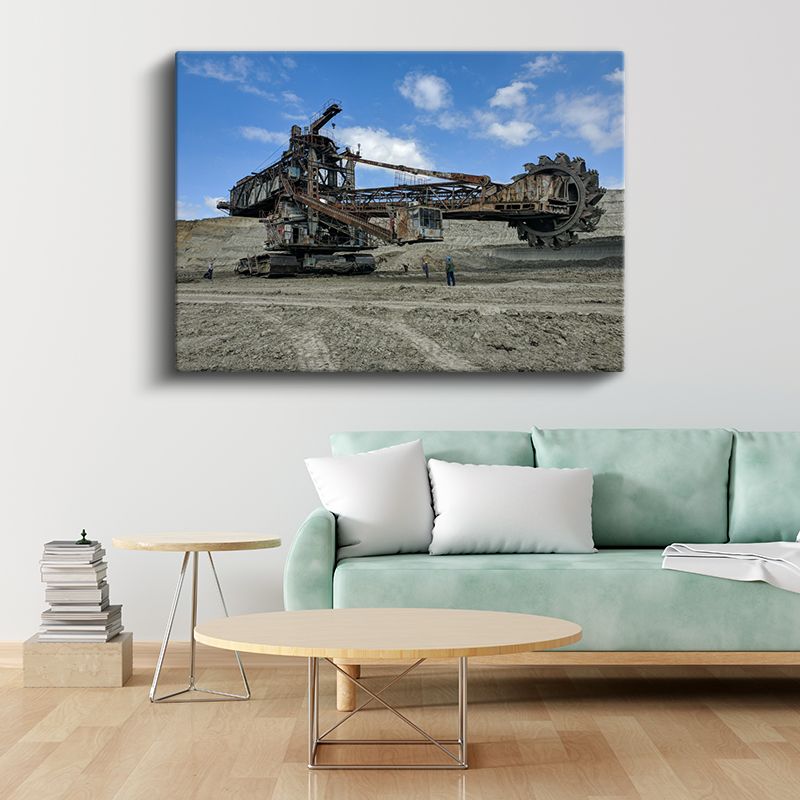 Endüstriyel Ekskavatör - Devasa Maden Makinesi Kanvas Tablo