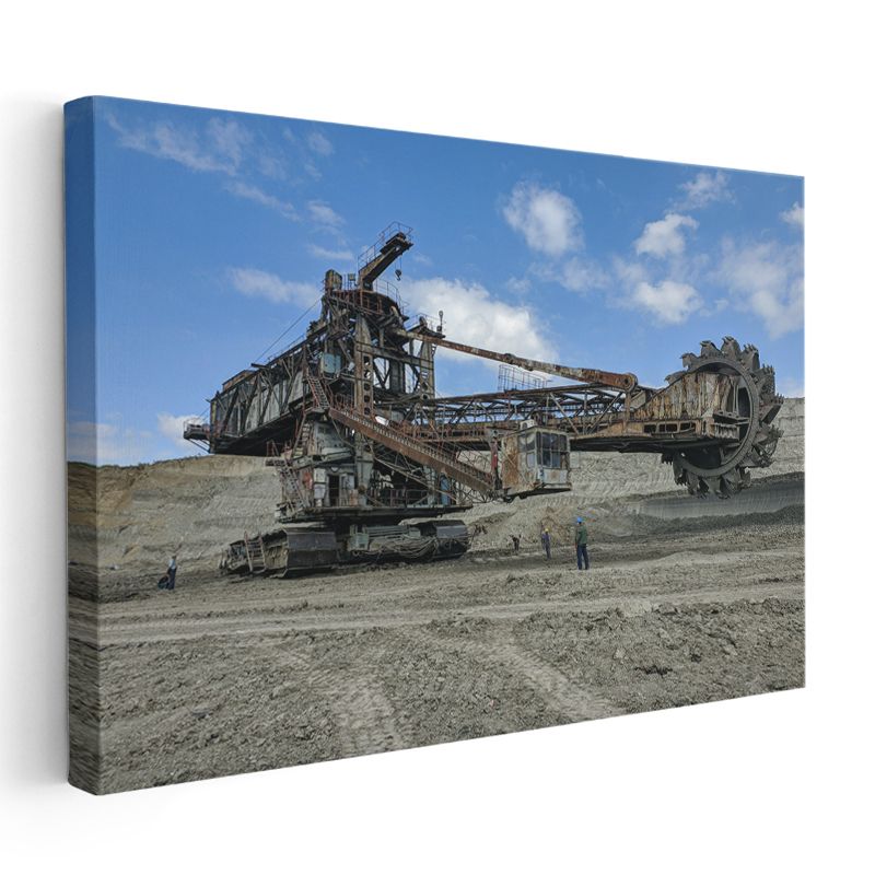 Endüstriyel Ekskavatör - Devasa Maden Makinesi Kanvas Tablo