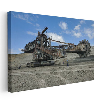 Endüstriyel Ekskavatör - Devasa Maden Makinesi Kanvas Tablo
