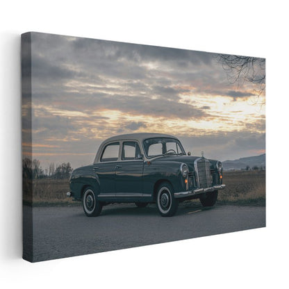 Mercedes Ponton - Klasik Alman Sedan Kanvas Tablo