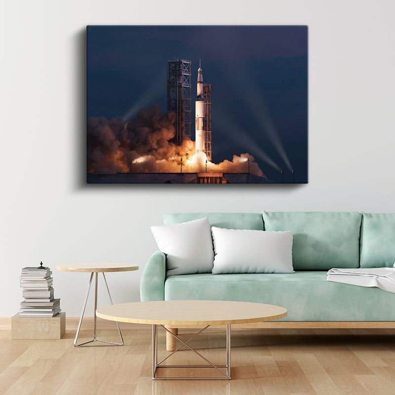 Saturn V Roketi - Fırlatma Anında Uzay Aracı Kanvas Tablo