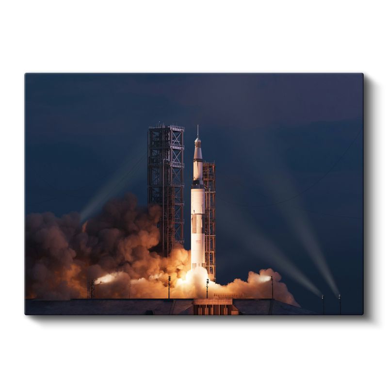 Saturn V Roketi - Fırlatma Anında Uzay Aracı Kanvas Tablo