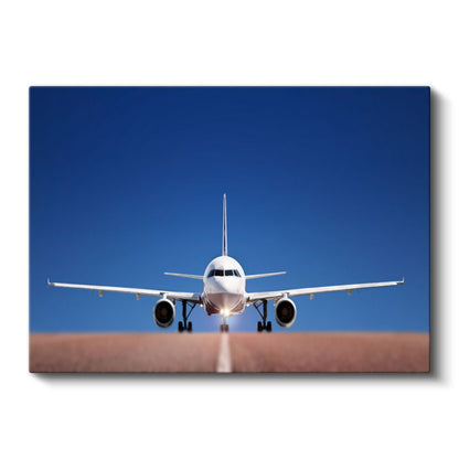 Yolcu Uçağı - Pist Üzerinde Kalkışa Hazır Kanvas Tablo