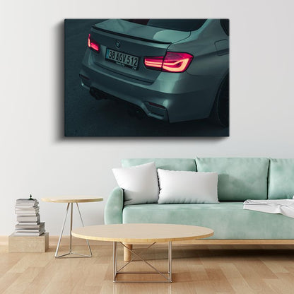 BMW M Serisi - Sportif Arka Tasarım ve LED Stop Lambaları Kanvas Tablo