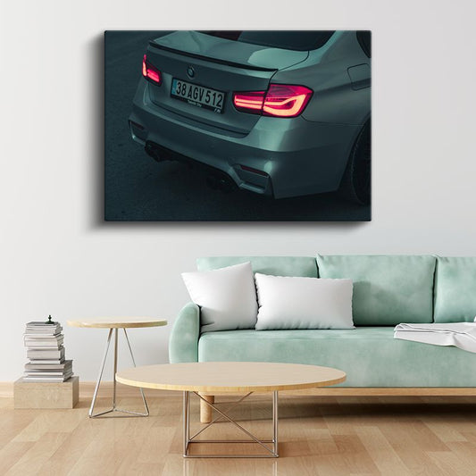 BMW M Serisi - Sportif Arka Tasarım ve LED Stop Lambaları Kanvas Tablo