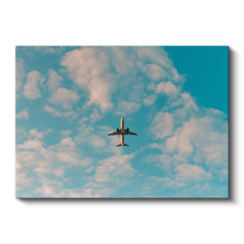 Yolcu Uçağı - Bulutlar Arasında Seyahat Kanvas Tablo