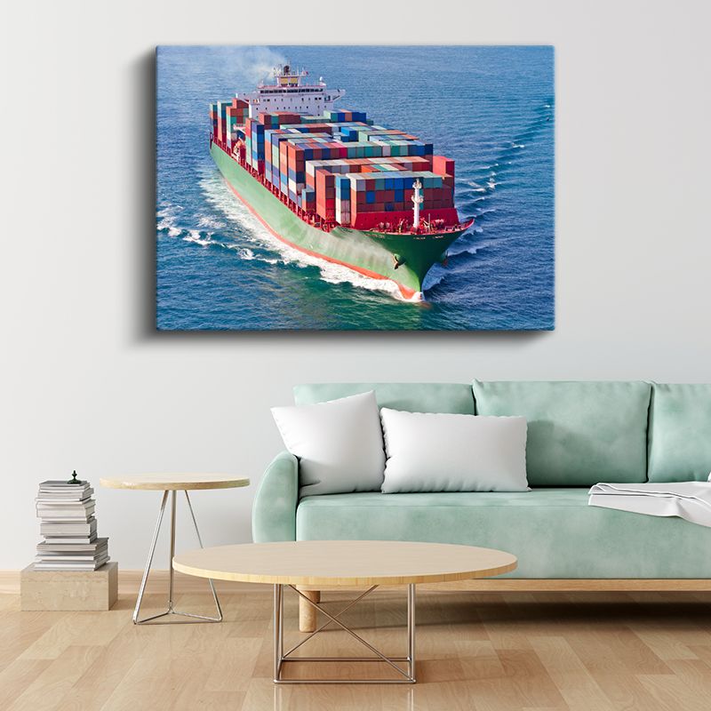 Konteyner Gemisi - Okyanus Üzerinde Yük Taşımacılığı Kanvas Tablo