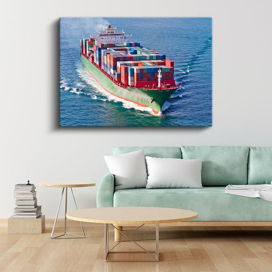 Konteyner Gemisi - Okyanus Üzerinde Yük Taşımacılığı Kanvas Tablo