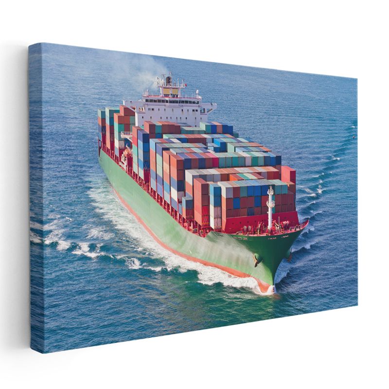 Konteyner Gemisi - Okyanus Üzerinde Yük Taşımacılığı Kanvas Tablo