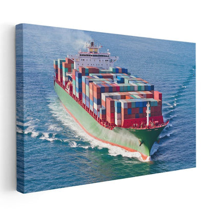 Konteyner Gemisi - Okyanus Üzerinde Yük Taşımacılığı Kanvas Tablo