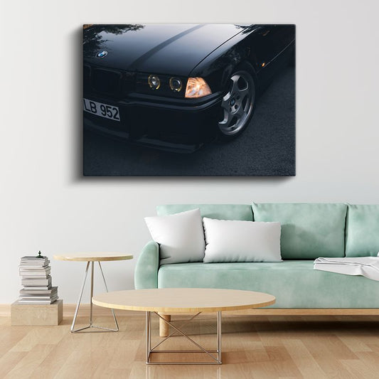 BMW E36 - Klasik Alman Spor Sedan Kanvas Tablo