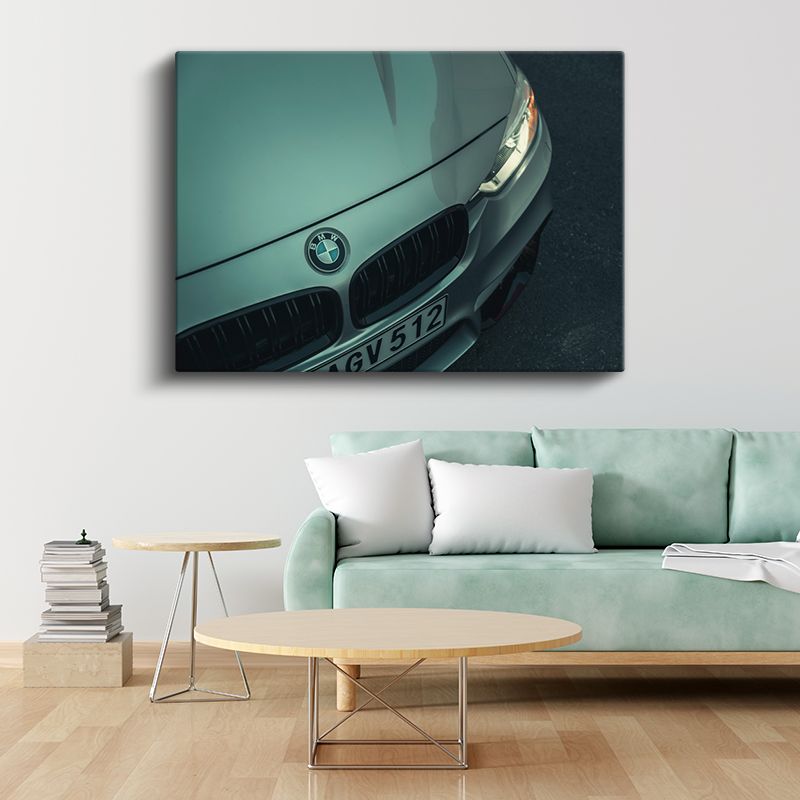 BMW Ön Görünüm - Lüks Alman Otomobil Detayı Kanvas Tablo
