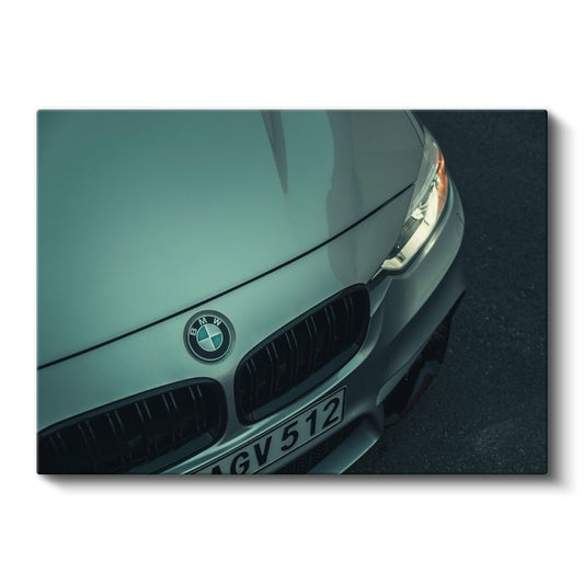 BMW Ön Görünüm - Lüks Alman Otomobil Detayı Kanvas Tablo