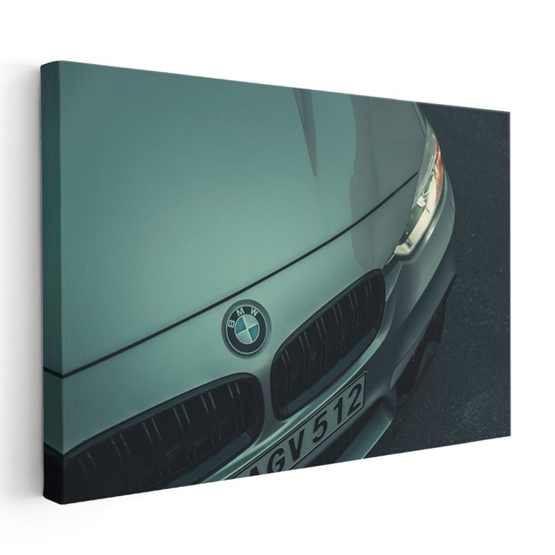 BMW Ön Görünüm - Lüks Alman Otomobil Detayı Kanvas Tablo