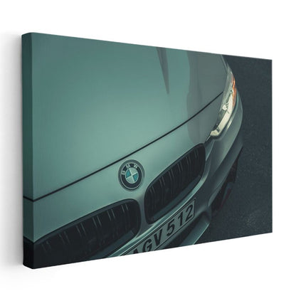 BMW Ön Görünüm - Lüks Alman Otomobil Detayı Kanvas Tablo