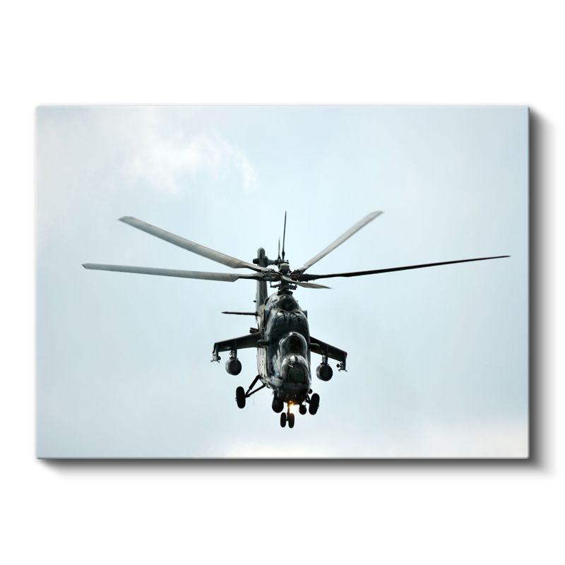 Mi-24 Hind Helikopter - Havada Askeri Hava Aracı Kanvas Tablo