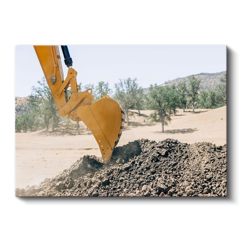 Ekskavatör Kepçesi - İnşaat Sahası Detayı Kanvas Tablo