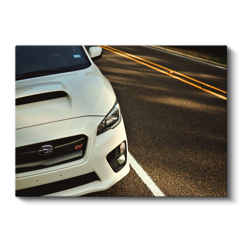 Subaru WRX STI - Beyaz Japon Performans Sedan Kanvas Tablo