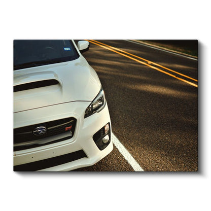 Subaru WRX STI - Beyaz Japon Performans Sedan Kanvas Tablo