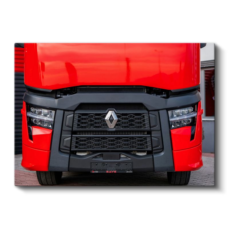 Renault Trucks - Kırmızı Modern Tır Ön Görünüm Kanvas Tablo