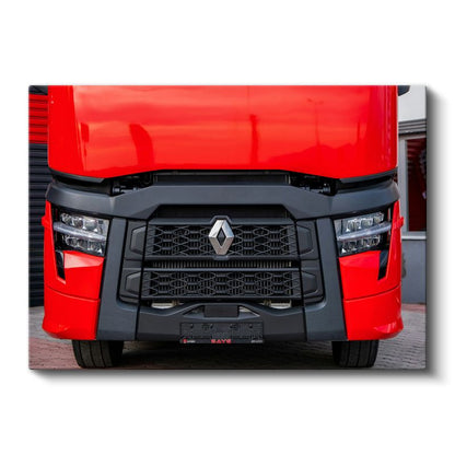 Renault Trucks - Kırmızı Modern Tır Ön Görünüm Kanvas Tablo