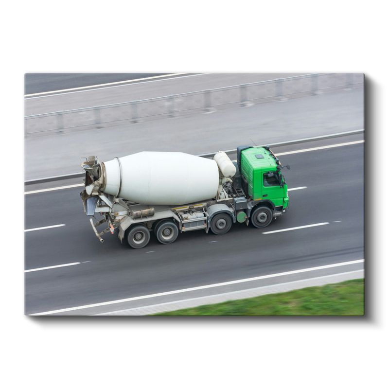 Beton Mikseri Kamyon - Endüstriyel İş Makinesi Kanvas Tablo