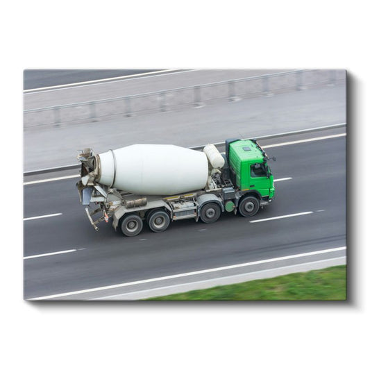 Beton Mikseri Kamyon - Endüstriyel İş Makinesi Kanvas Tablo