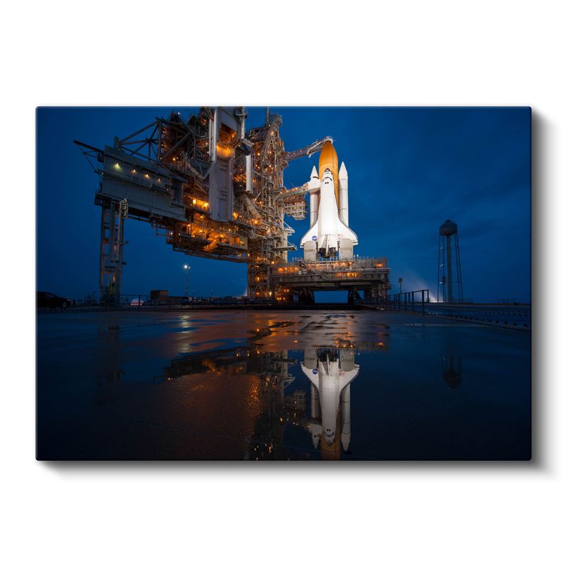 Uzay Mekiği - Fırlatma Rampasında Hazır Kanvas Tablo