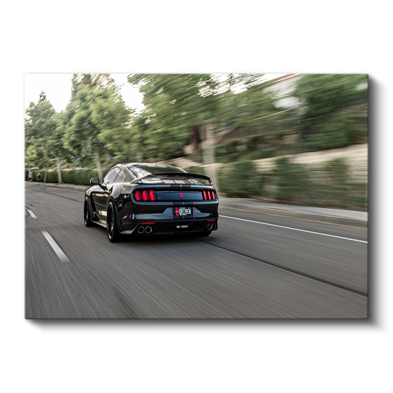Ford Mustang GT - Siyah Spor Otomobil Kanvas Tablo