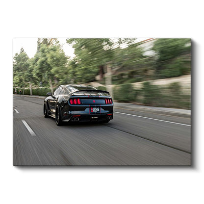 Ford Mustang GT - Siyah Spor Otomobil Kanvas Tablo