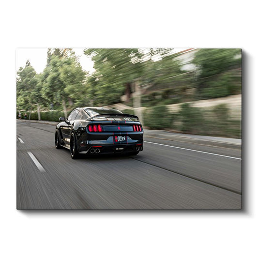 Ford Mustang GT - Siyah Spor Otomobil Kanvas Tablo