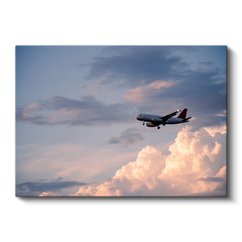 Airbus A320 - Gökyüzünde Yolcu Uçağı Kanvas Tablo