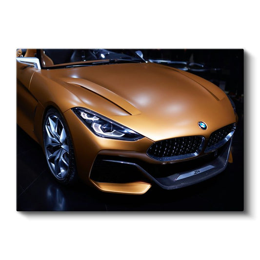 BMW Z4 Concept - Altın Rengi Lüks Spor Otomobil Kanvas Tablo
