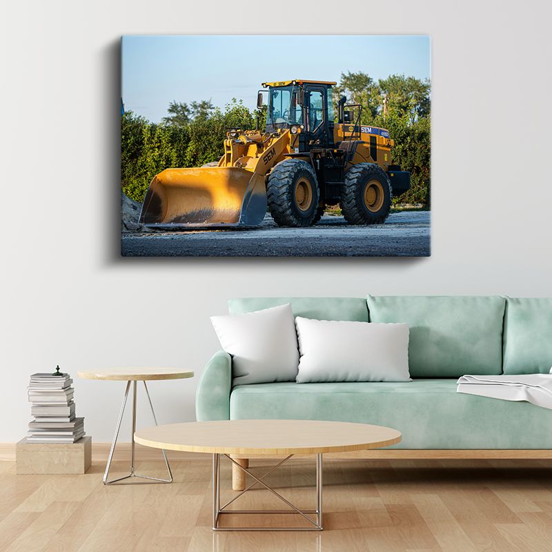 SEM 650D - Sarı İş Makinesi Yükleyici Kanvas Tablo